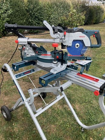 Scie onglet radial Bosch pro + Support roulant