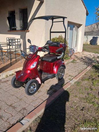 Scooter électrique pour pmr personnes à mobilité réduite avec bâche de protection veleco faster 1000 watts