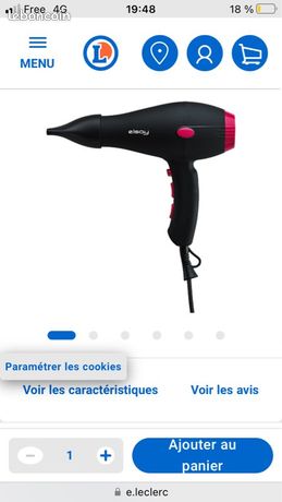 Sèche cheveux ionique