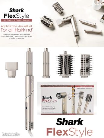 Sèche-cheveux & styler 4 en 1 - SHARK FLEXSTYLE - 5 accessoires