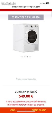 Sèche linge pompe à chaleur 8 kilos class A ++