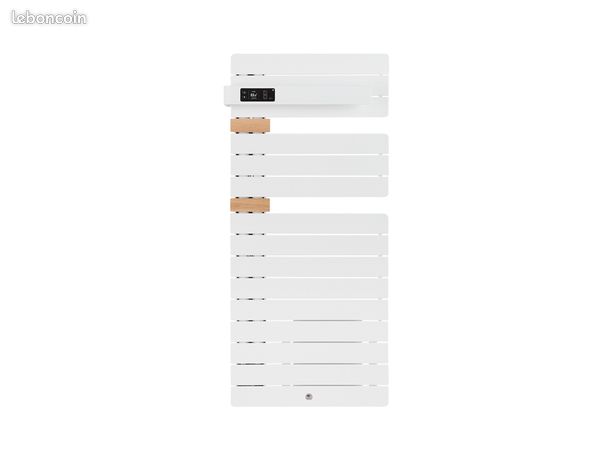 Sèche serviette connecté THERMOR Allure 3 classique blanc avec soufflerie 1500W mât à gauche