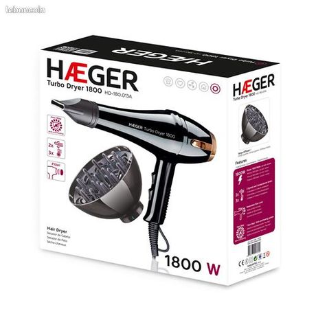 Sèche-Cheveux HAEGER Turbo Dryer 1800W, 2 Vitesses