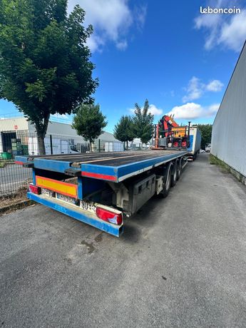 Semi remorque plateau grue