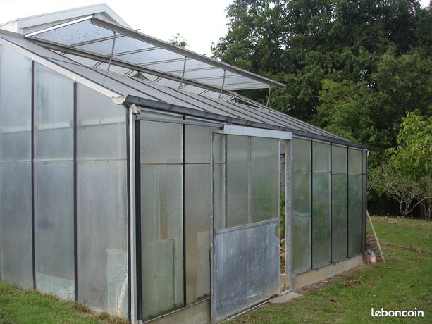 Serre de jardin en verre 36m / Toit ouvrant manivelle