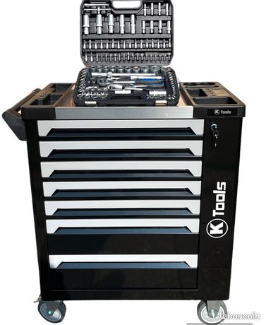 Servante 508 pcs 7 tiroirs remplis d’outils Chrome vanadium