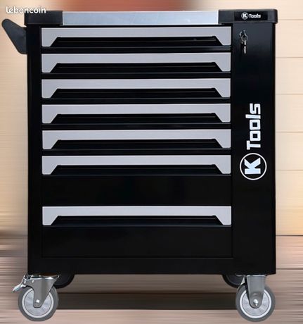 Servante d’atelier professionnel avec 7 tirroirs pleins d’outils