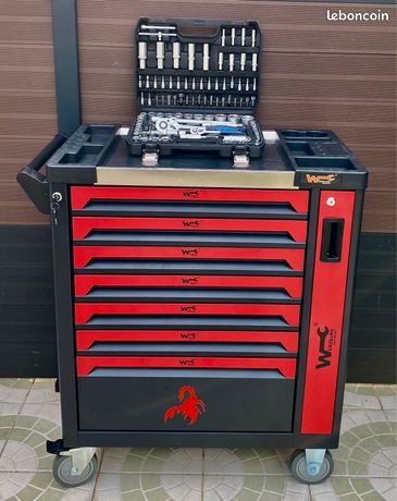 Servante d’atelier XXL + coffret à outils 🇫🇷