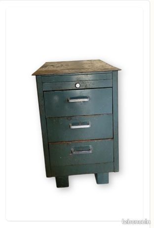 Servante métallique à tiroirs vintage