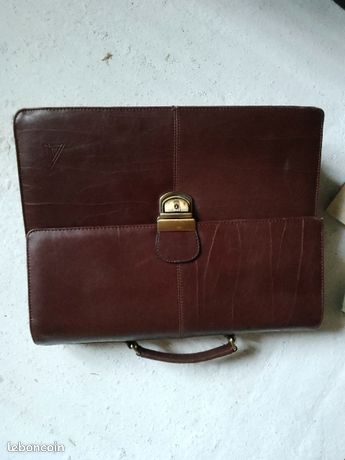 Serviette cartable cuir