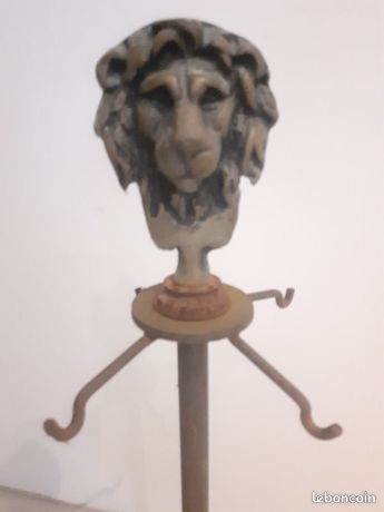 Serviteur cheminée / porte accessoires en laiton