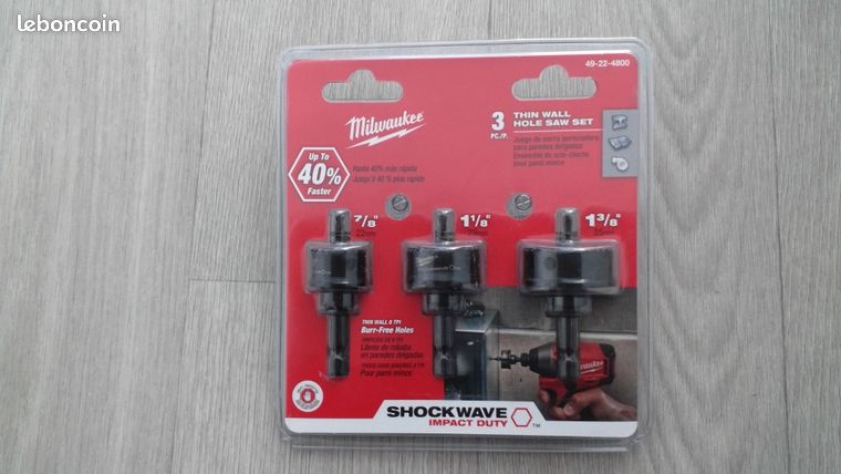 de 3 scies cloches Shockwave Millwaukee