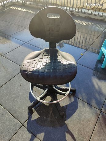 Siège -Chaise Atelier polyuréthane noir