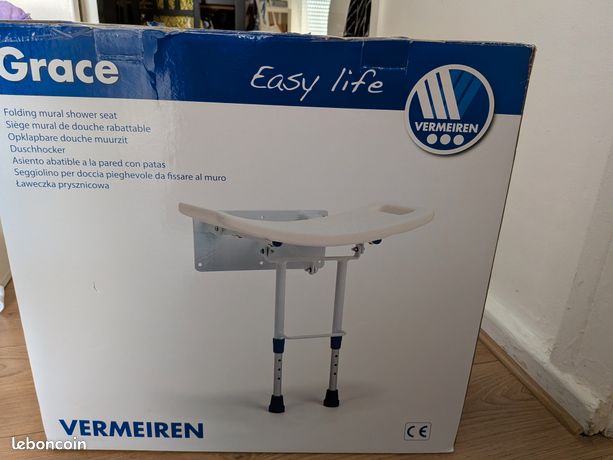 Siège de douche mural