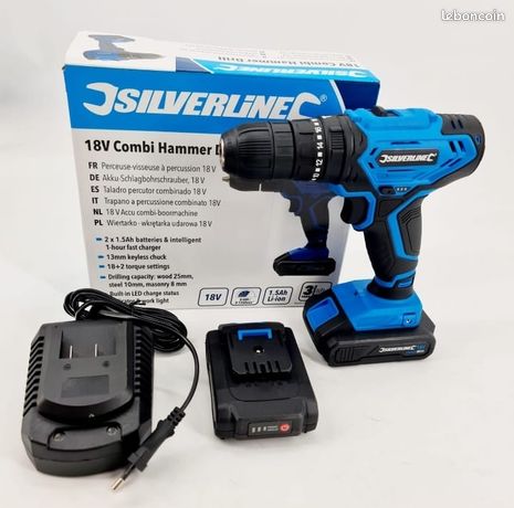 Silverline Perceuse-visseuse à percussion 18 V