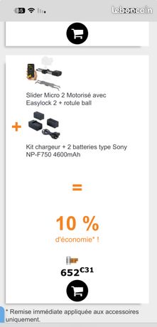 Slider Micro 2 Motorisé + 2 batteries neuves
