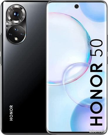 Smartphone HONOR 50 5G 128 Go 6 Go RAM Dual SIM Quad Caméra multi-vidéo 108 MP Noir
