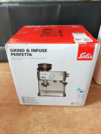Solis Grind & Infuse Perfetta 1019 Machine à café avec broyeur moulin à café Zero Static intégré