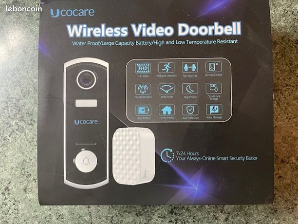 Sonnette sans Fil avec Cameranicezing 2K FHD Sonnette sans Fil Exterieur Etanche Détection Humaine Sirène Vision Nocturne