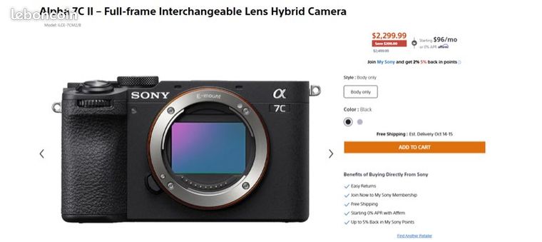 Sony A7C Mark II A7CM2