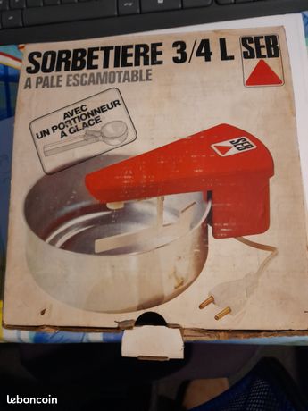 Sorbetière 3/4l SEB vintage ronde style rétro, à restaurer ou collection