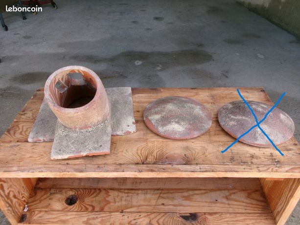 Sortie de toit tuile à douille avec chapeau marque Ste Foy