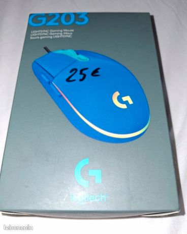 Souris Logitech G203 RGB filaire Couleur Bleu