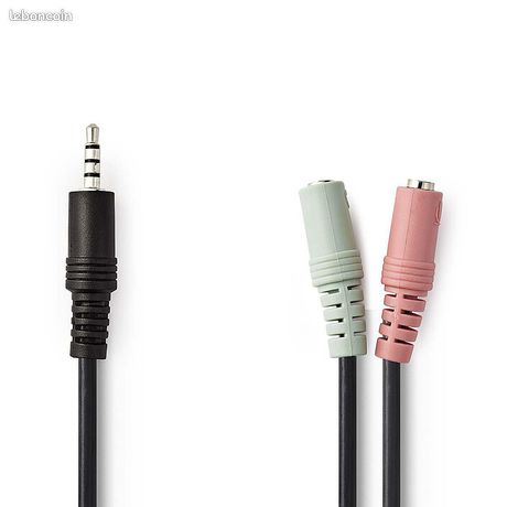 Splitter mini jack 1 male vers 2 femelles