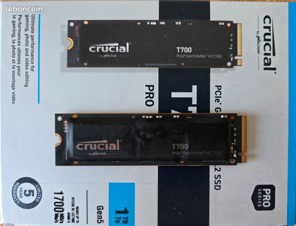 SSD Crucial T700 1 To PCIe Gen5 NVMe