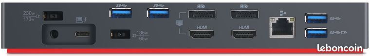 Station d'accueil Lenovo Thinkpad Thunderbolt 3 Gen 2 Dual HDMI Neuve