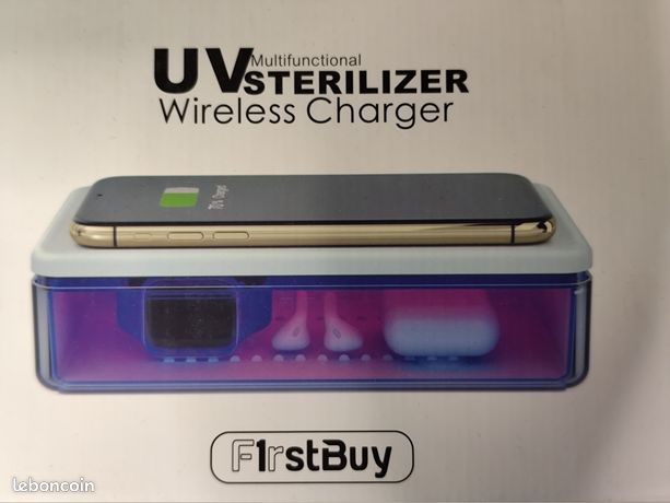 Stérilisateur à UV et Chargeur telephone sans fil Pour téléphone ou autre appareil à désinfecter