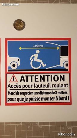 Stickers handicapé accès fauteuil roulant