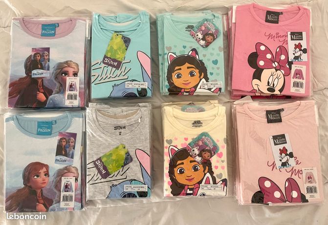 Stock Marchandises 42 T-shirts manches longues Neuf Disney - Marvel Prix *négociable* - Affaire à saisir