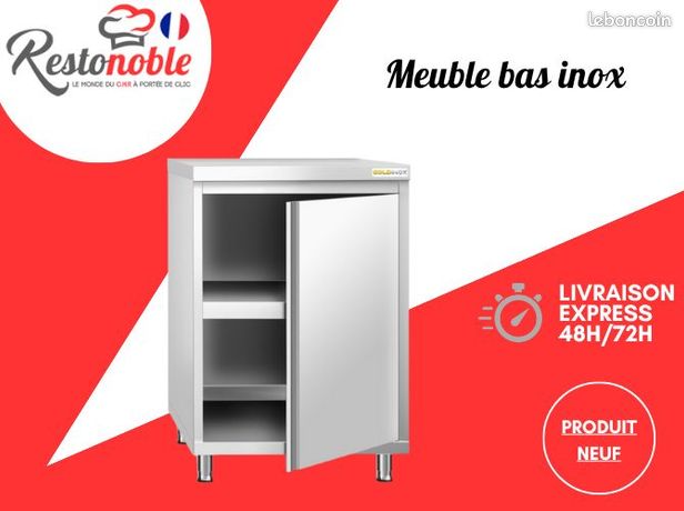 ⭐⭐⭐STOCK⭐⭐⭐ Meuble bas inox 600 x 600 mm / GOLDINOX LIVRAISON GRATUITE NEUF
