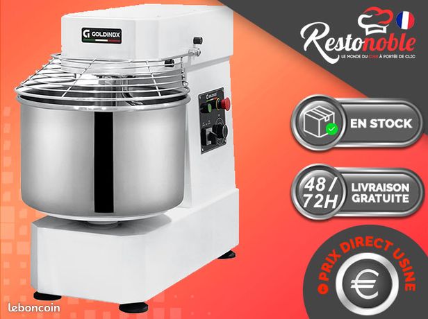 ⭐⭐⭐STOCK⭐⭐⭐Pétrin à pâte 30 Litres sur pieds - 2 Vitesses + Minuteur (380V) / GOLDINOX