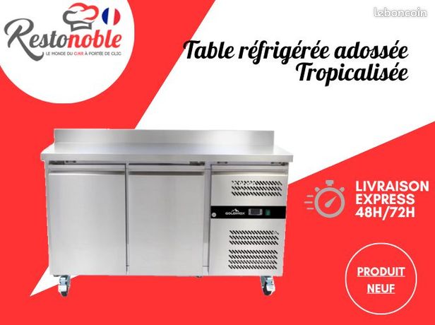 ❄️❄️STOCK❄️❄️ Table réfrigérée adossée Tropicalisée 2 portes / GOLDINOX LIVRAISON GRATUITE NEUF