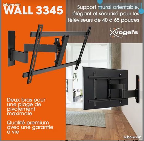 Support mural articulé télé vogel's wall 3345