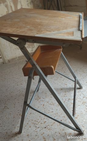 Table architecte Sipe. Style industriel
