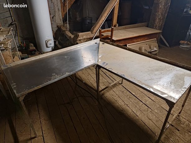 Table inox d'angle
