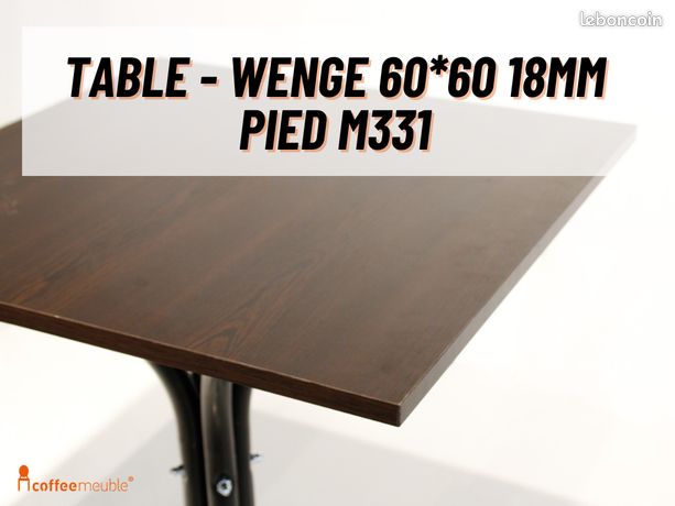 Table restaurant Wenge 60x60 + pied