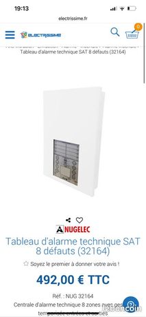 Tableau dalarme technique SAT