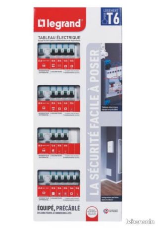 Tableau électrique Legrand équipé pré-câblé T6