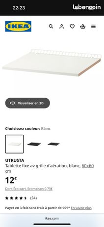 Tablette avec grille de ventilation