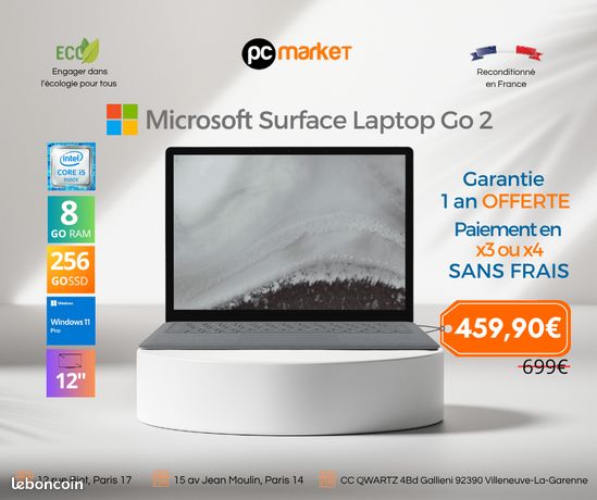 Tablette Microsoft Surface Laptop Go 2