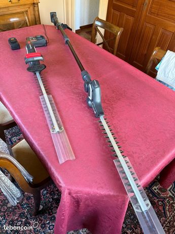 Tailles haie télescopique+manuel batterie