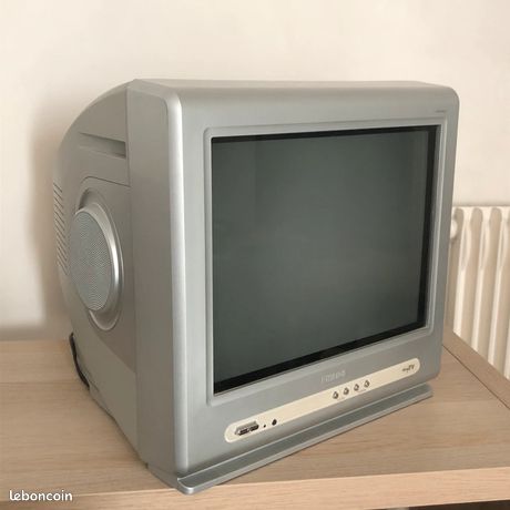 Télé TV écran cathodique Philips 36cm téléviseur crt retrogaming jeux video