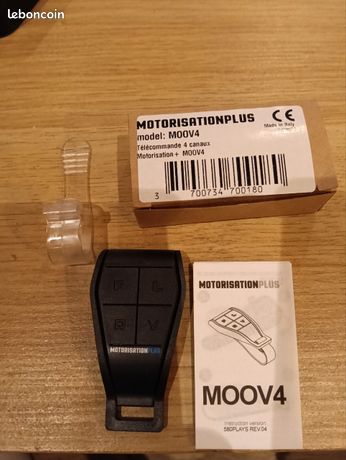 Télécommande 4 canaux Moov4 Motorisation+ pour portail électrique