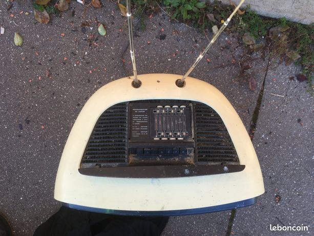 Téléviseur Vintage Blanc type Pathé Marconi