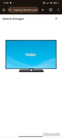 Téléviseur HAIER LED 48 pouces Connectique : USB HDMI Coaxial Prise audio Prise VGA