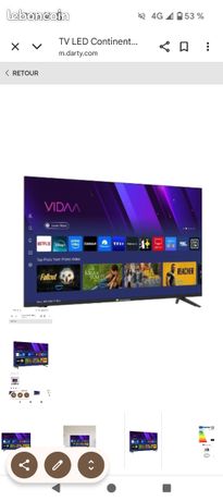 Télévision 101 cm